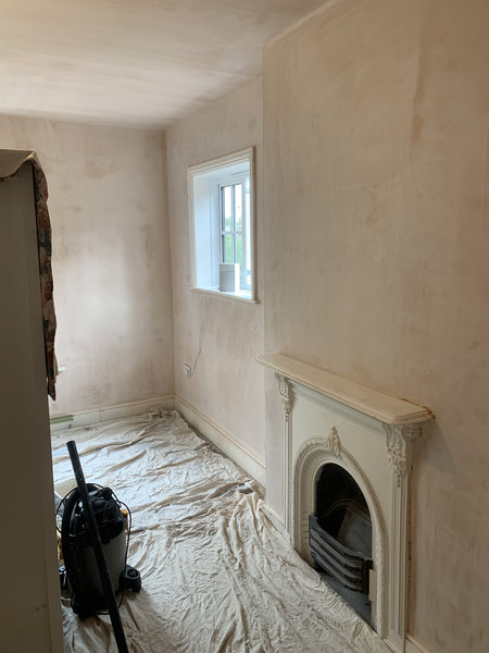 Plaster Preparation for Fireplace