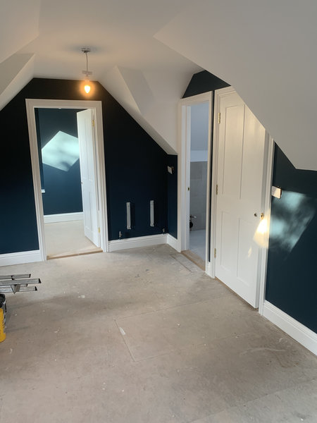 Navy Blue Feature Wall